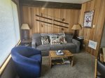 Living area with foldout sleeper sofa